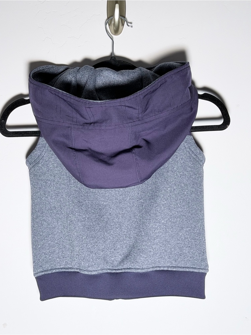 Burton Kids Hooded Sleeveless Zip Vest - Gray & Purple XS Ski Snowboard - Picture 7 of 11